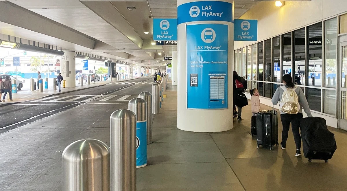 LAX curbside pickup point