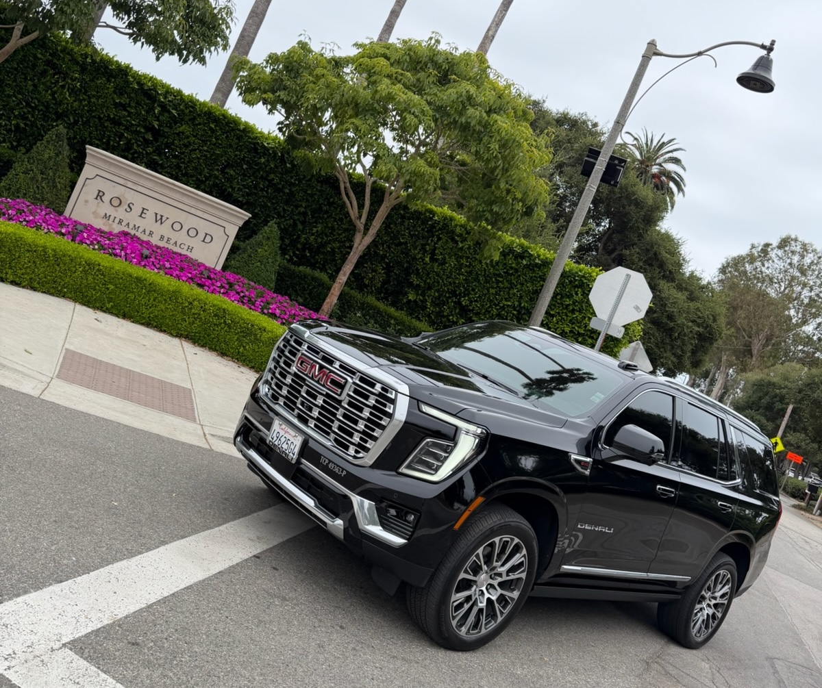 Black GMC Yukon Denali at the Rosewood Miramar Beach